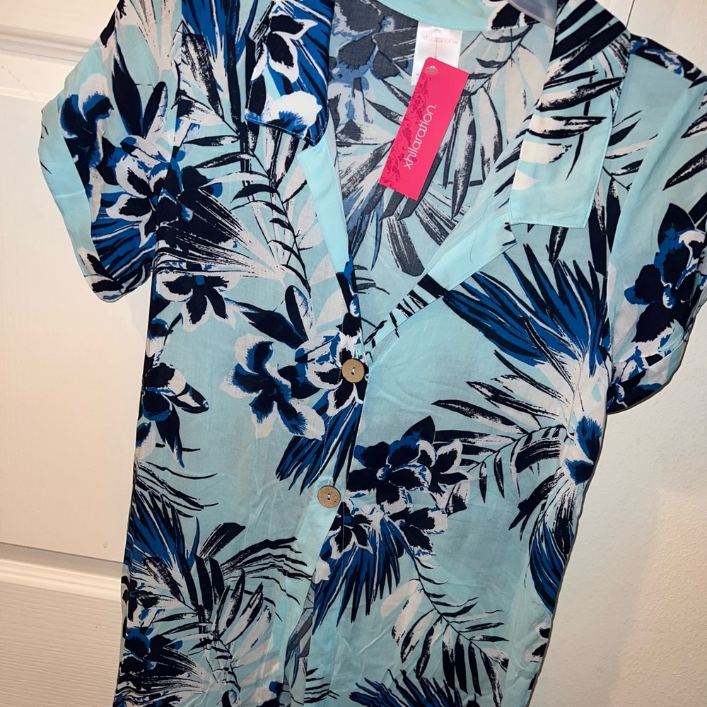 blue summer shirt size S